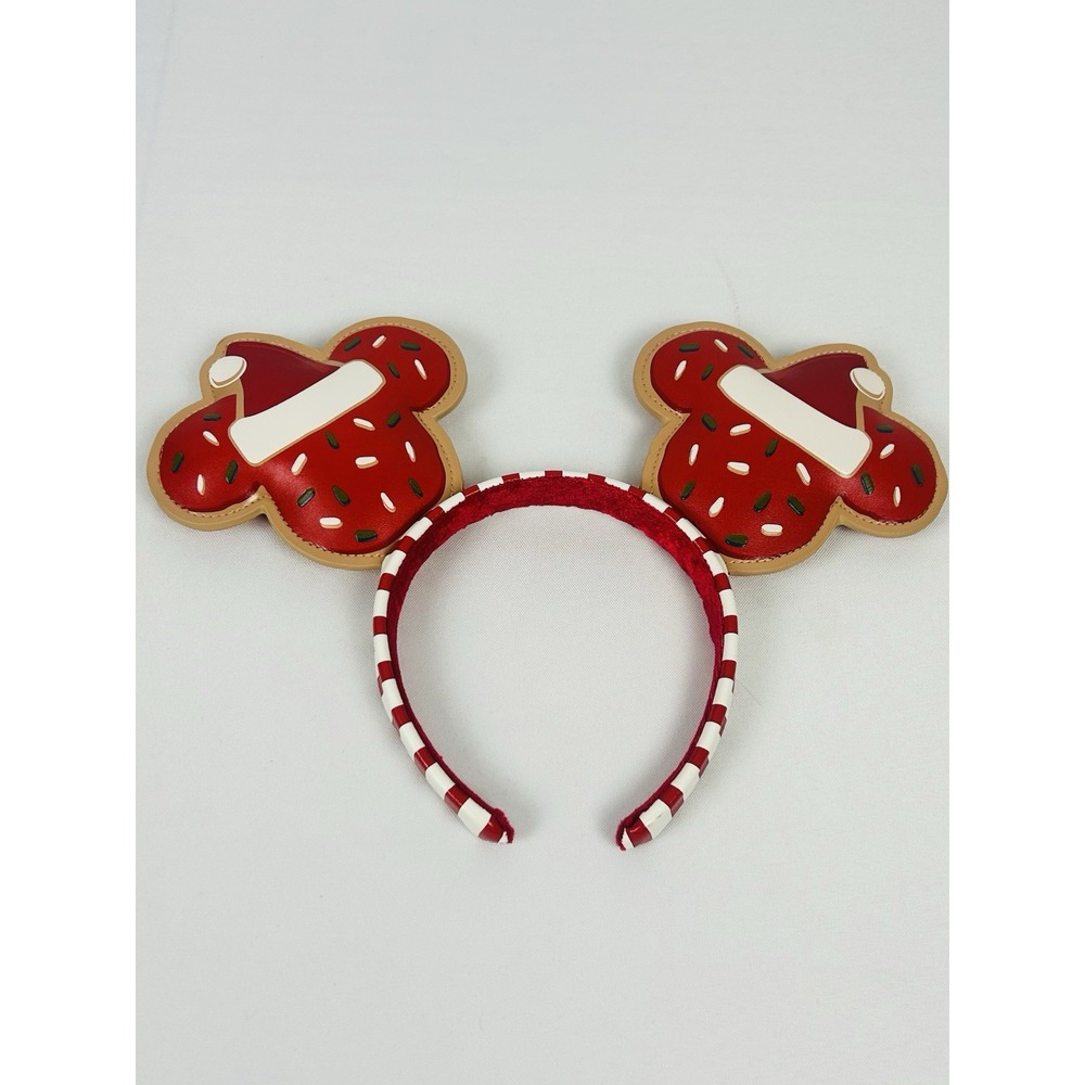 Disney Parks Christmas Cookie Mickey Minnie Ears Holiday Headband Santa Hats